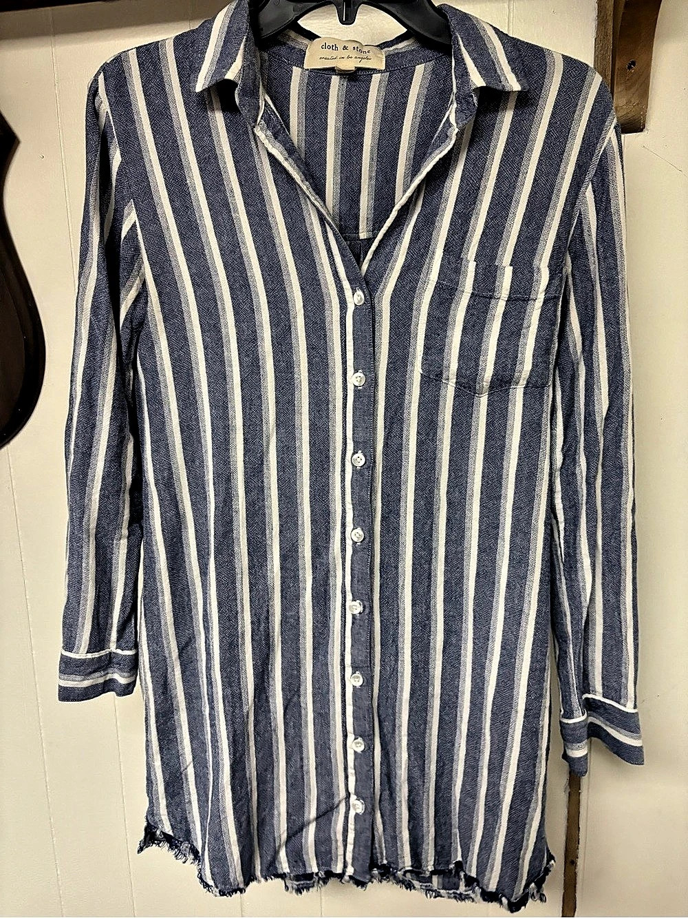 cloth & stone by anthropologie Striped Button-Down shirt dress